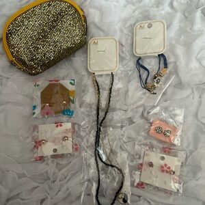 Gold and Black Jewelry Accessory Set